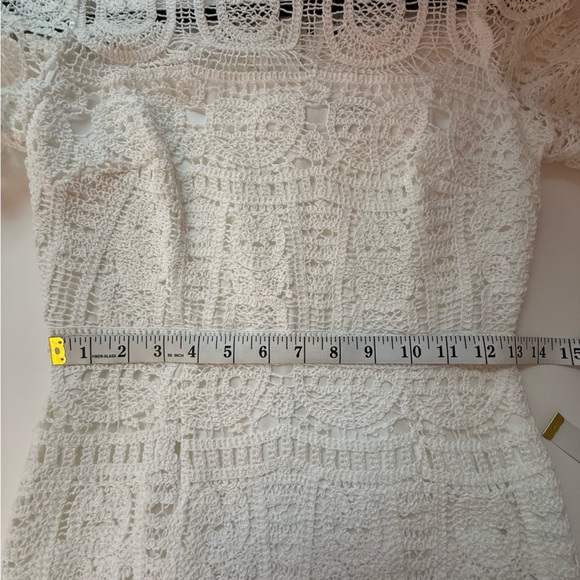 Saylor Collier Dress in white lace Crochet Size Small - Picture 11 of 11